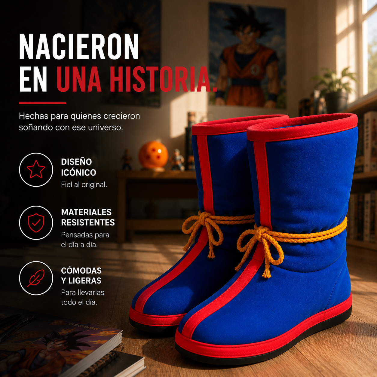 Botas inspiradas en un clásico del anime